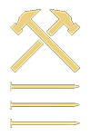 hammer and nails stacked logo